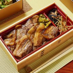 Charcoal-grilled Kagoshima black pork bento box