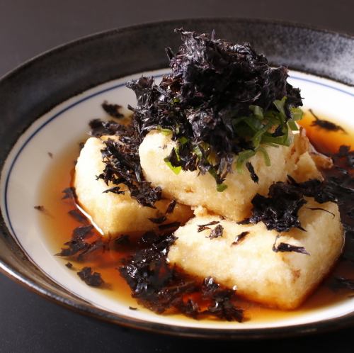 揚げ出し豆腐　～岩海苔かけ～
