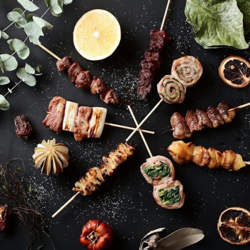 Our proud authentic charcoal grilled yakitori