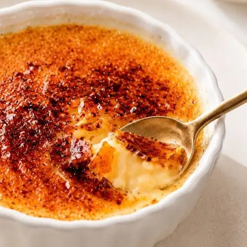 Homemade brown sugar crème brûlée