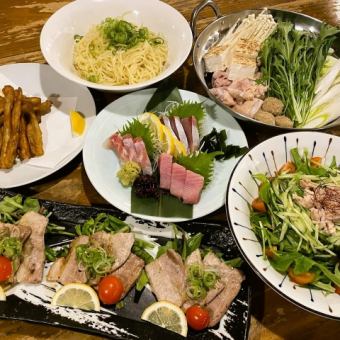 [Fish Barrel Course] Perfect for any party! Enjoy our signature sashimi, chicken broth hotpot, and more, with 120 minutes of all-you-can-drink for 5,000 yen (tax included)