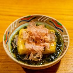 揚げ出汁豆腐　青さ海苔あんかけ