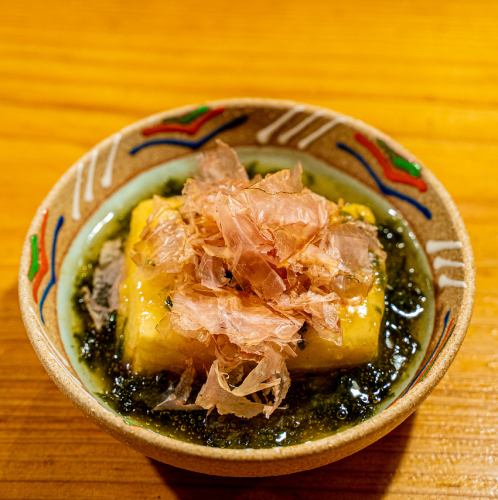 揚げ出汁豆腐　青さ海苔あんかけ