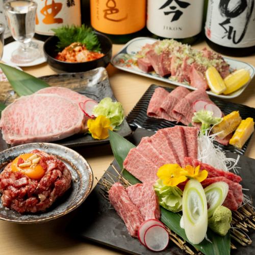 麺でる厳選コース自慢のお肉が贅沢揃い♪2時間飲み放題付き⇒5,000円