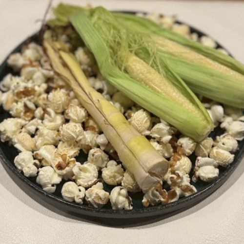 Samba Farm Truffle-flavored popcorn Kagoshima Prefecture Daina bamboo shoots and roasted corn with skin