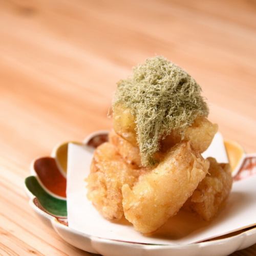 Boiled radish tempura