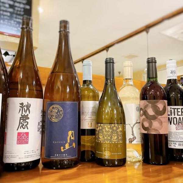 【厳選】日本酒、ワインなど数々なお酒をご用意。