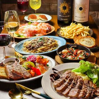 生ビール含む！《120分飲み放題付き》【PREMIUMコース】パスタは2種ご用意！ボリューム満点