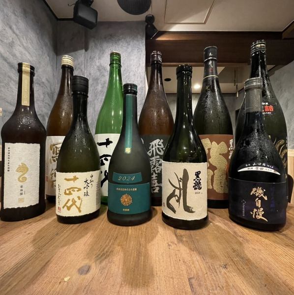 日本酒ナビゲーターの資格を持つスタッフが厳選した日本酒が楽しめます!