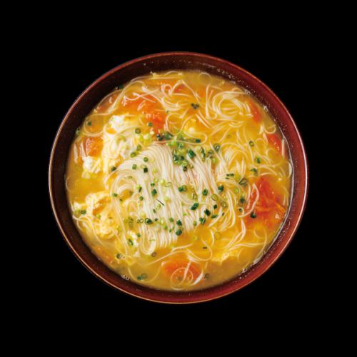 トマトと卵のスープ入りそうめん