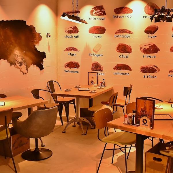 ※オープンは5月上旬を予定しており内装工事中です。写真は系列の船橋店の内装です。清潔感のある落ち着いた内装を目指しております。完成までしばらくお待ちください。