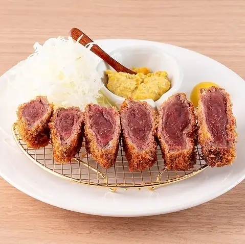 Specialty! Rare cutlet of horse tenderloin