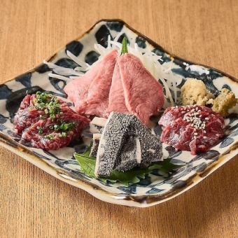 [推薦用於歡迎會和送別會！和牛生魚片套餐]僅食物4,500日元