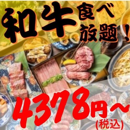 今だけ!焼肉ホルモン たけ田ならではの和牛付き食べ放題コースがお得!!是非この機会にお試しを!!