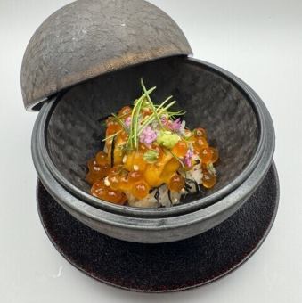 イクラと雲丹の小丼