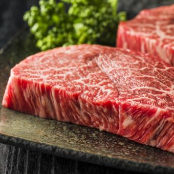 『厳選ブランド牛ステーキコース』+地酒8種付飲み放題120分・旬魚の西京焼・季節の鉄鍋御飯