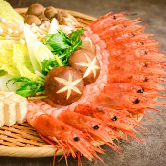 【当日予約可能！】全8品～エビしゃぶ/握り寿司/天ぷらを堪能～贅沢エビしゃぶコース！！