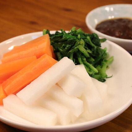 農園野菜スティック 炒め味噌付け