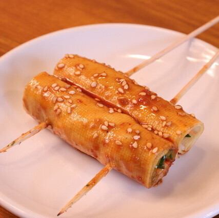 干し豆腐の野菜巻き
