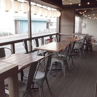開放感のあるテラス席♪