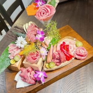 お祝い肉盛りプレート