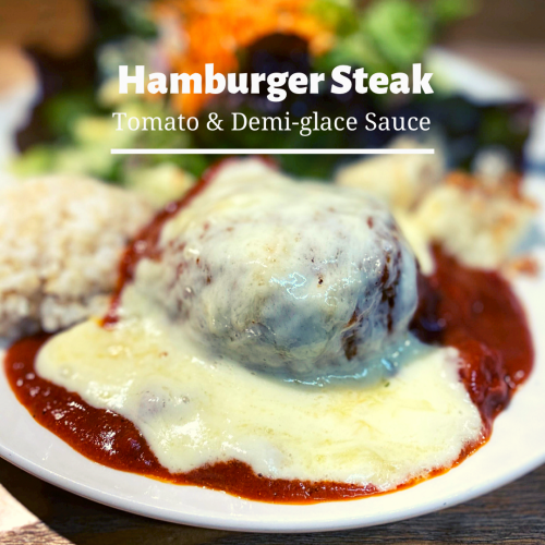 Hamburger tomato & demi sauce [+ thick cheese]