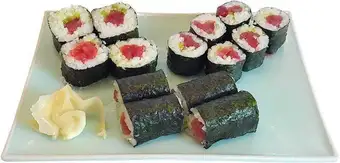 Tuna rolls with wasabi stems (3 rolls)