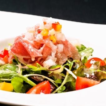 ちりめんじゃこのサラダ　クリーミー胡麻ドレッシング