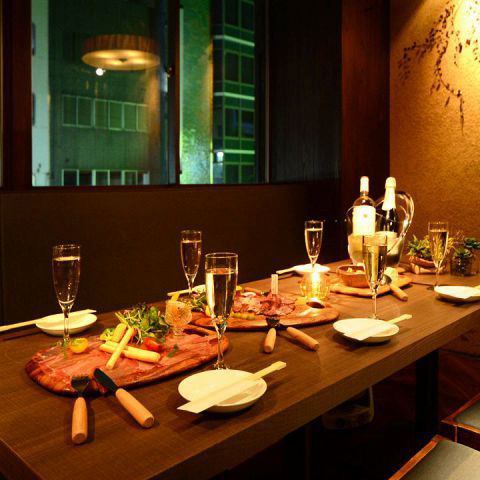 シチリアの太陽をイメージした伊太前風デザイナーズ個室空間