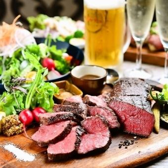 【個室確約】柔らか牛ハラミ！＆ユッケ仕立ての飛騨牛肉寿司　飲放付120分コース 5800円→5000円