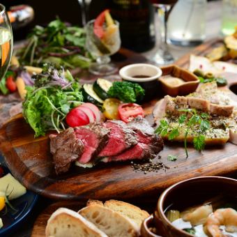 【個室確約】肉！肉！肉宴会！美濃豚ステーキ＆黒毛牛肉寿司！　飲放付 5300円→4500円