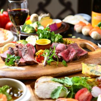 NEW!！【個室確約】歓送迎会に☆春の肉タリアンコース飲み放付120分コース 5800→5000円