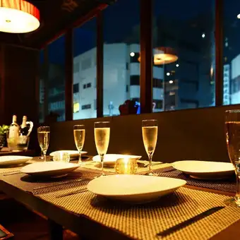 9/25～60日間限定！【個室確約】牛イチボのレアカツと秋の味覚を楽しむ　飲み放題付き5,000円