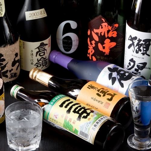 豊富な焼酎・日本酒を★