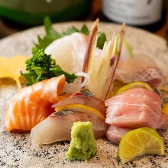 【料理のみ】サワラの炙り刺＆西京焼など◎魚と肉をバランス良く『お手軽3,500円コース』