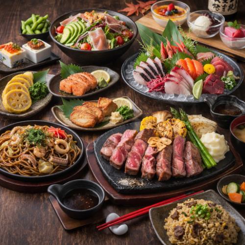 "Luxury Feast Course" 10 dishes including A5 Kuroge Wagyu steak, 3 hours all-you-can-drink included: 7000 yen ⇒ 6000 yen *Time restrictions apply depending on the day of the week