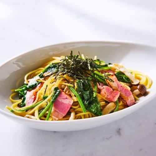 ほうれん草とベーコンのバター醤油