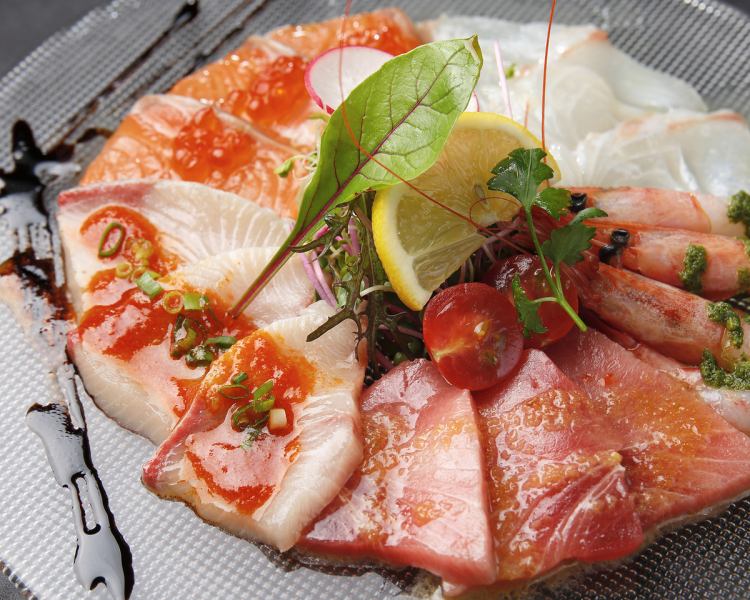 Carpaccio with lots of sea ☆Reservations for seats only are also available at a great price!