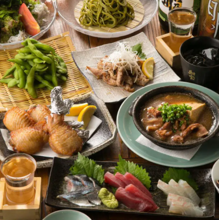【スタンダードコース+2.5h飲み放題付】豊洲直直送刺身盛り合せ、人気のもつ煮など《全7品》