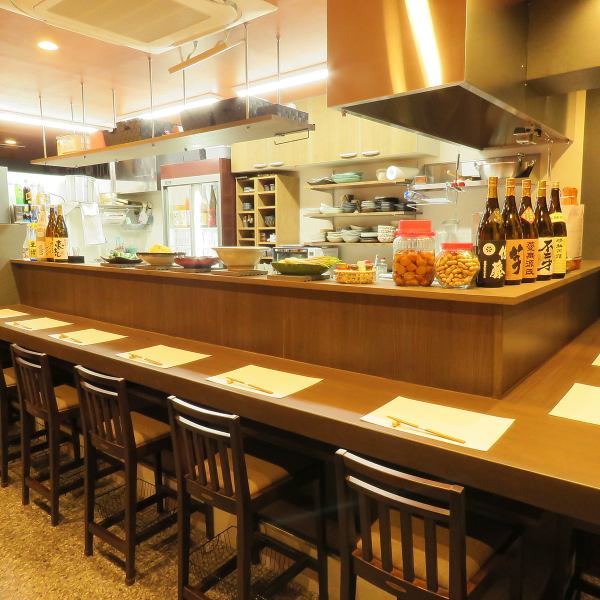 “One minute from the Kintetsu Yao Station West Exit! A cozy atmosphere with a homely atmosphere is also attractive!” There are nine counter seats.You can enjoy the cooking scene in front of your eyes, and you can feel the good smell of Oden soup.An atmosphere that makes it easy to drop in on your way home from work and it is easy for you to enter the store alone.It is also recommended for second use.