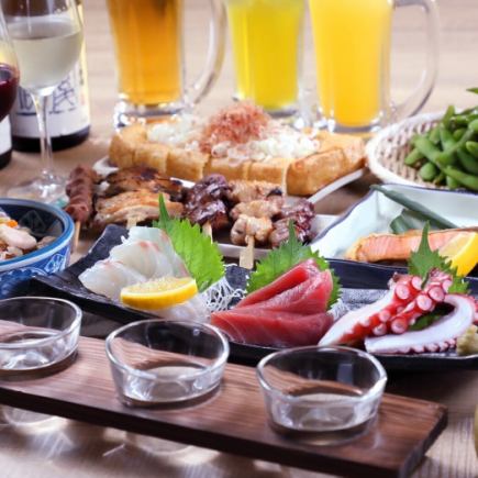 經典★【雞肉丸子火鍋套餐】美味的肉丸火鍋和2小時無限暢飲。共8道菜，4,300日圓（含稅）