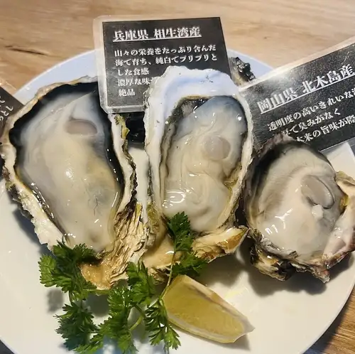 比较三种生蚝