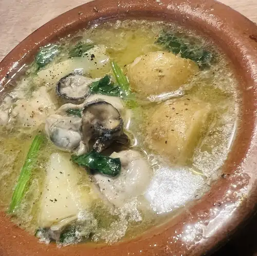 牡蛎和土豆蒜蓉