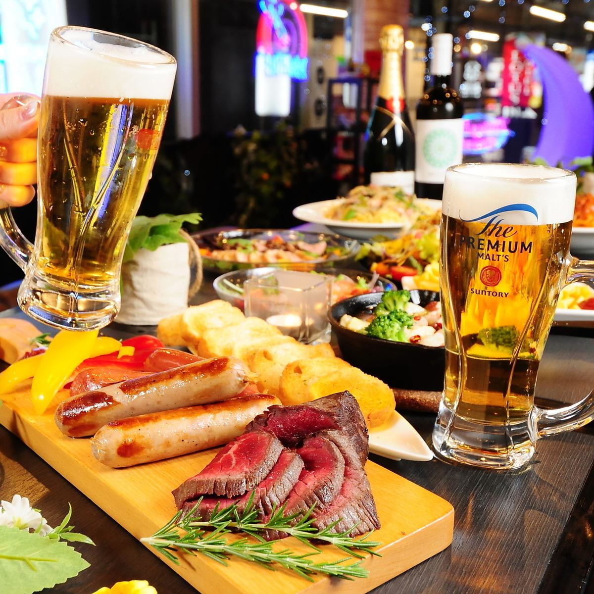 【ビアガーデン気分】店内で涼しい★2Ｈ食べ飲み放コース2780円