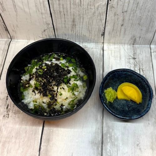 鶏スープ茶漬け