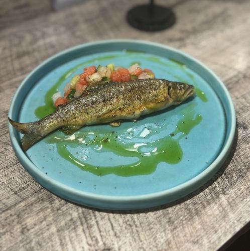 鮎のコンフィ