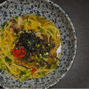 明太子と高菜一番だしで健康的に