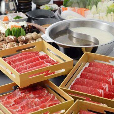 『瀬戸内六穀豚のしゃぶしゃぶ(すき焼き)食べ放題コース』