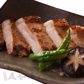 Charcoal-grilled Kagoshima black pork tongue