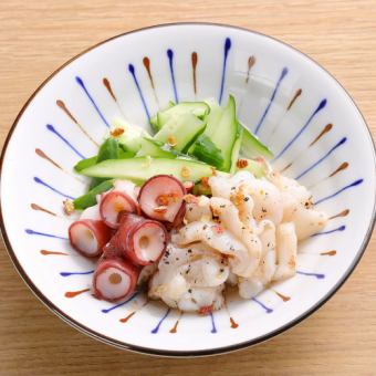 Grilled live octopus with Japanese pepper